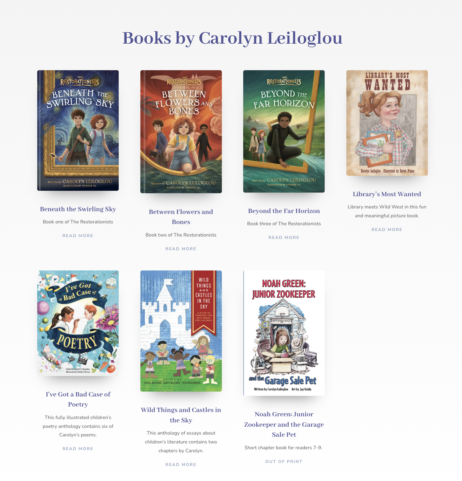 Carolyn Leiloglou Books